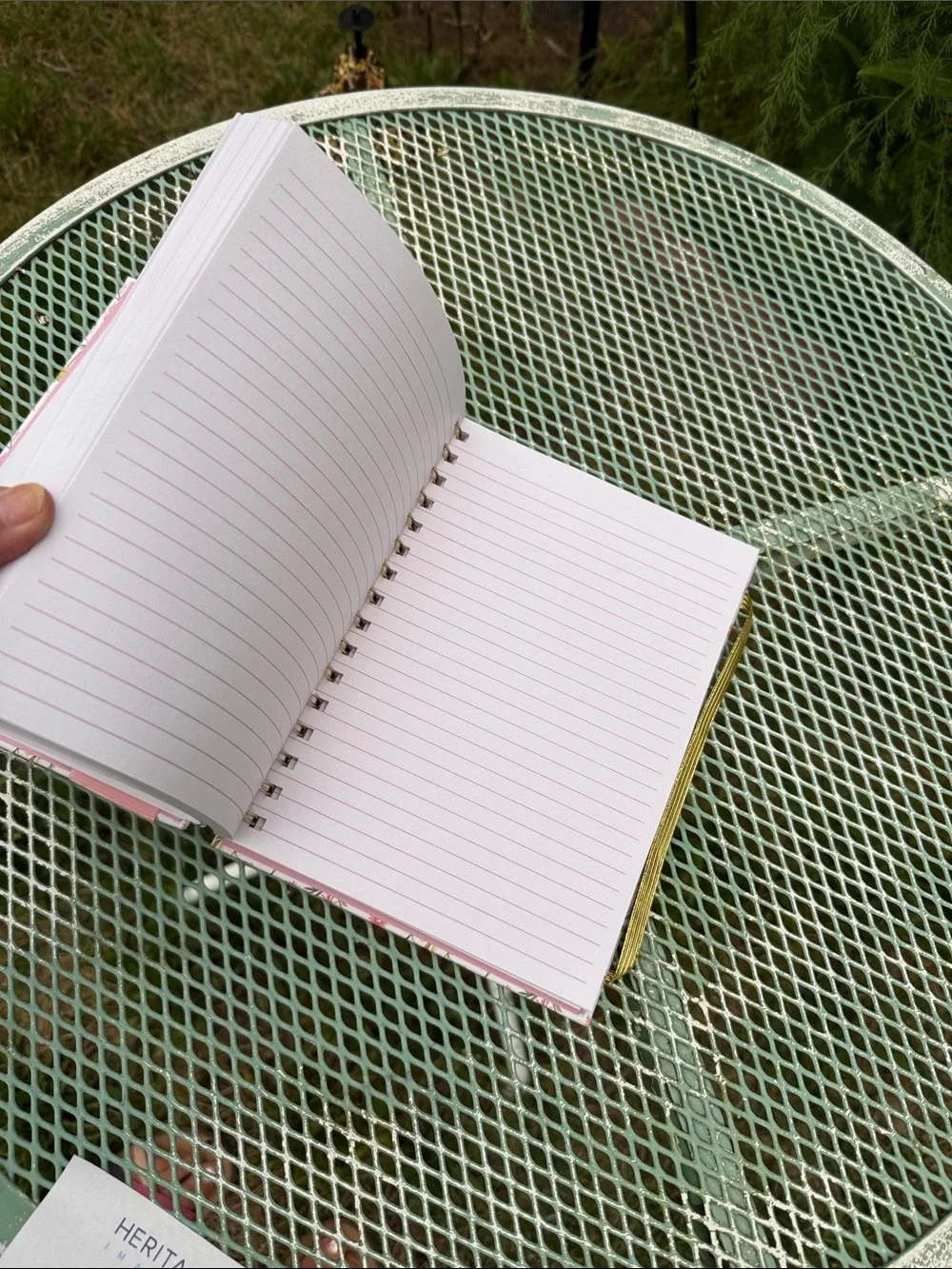 Bloom With Grace Floral Spiral Notebook in White with Gold Accents